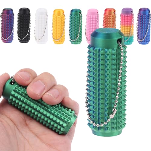 Spiky Grippie Stim Schlüsselanhänger, Angstlinderung, Fidget-Schlüsselanhänger, stacheliger Grippie-Roller, tragbarer Mini-Roller, Massage-Schlüsselanhänger, stacheliger harter Anhänger, Neuheit von Uclac