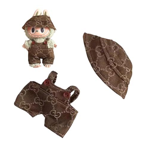 Stilvolles Kawaii Outfit Set 2 Stück passend für 15cm 17cm Labubu Puppe, Puppenkleidungsset Ersatz für Labubu Puppen Zubehör von Uclac