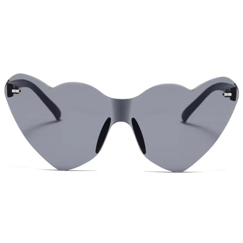 Uclac Bunte Gläser, Herz-Sonnenbrille, randlos, Farbverlauf, Brillen, Geburtstagsparty, lustige Requisiten, Okular von Uclac