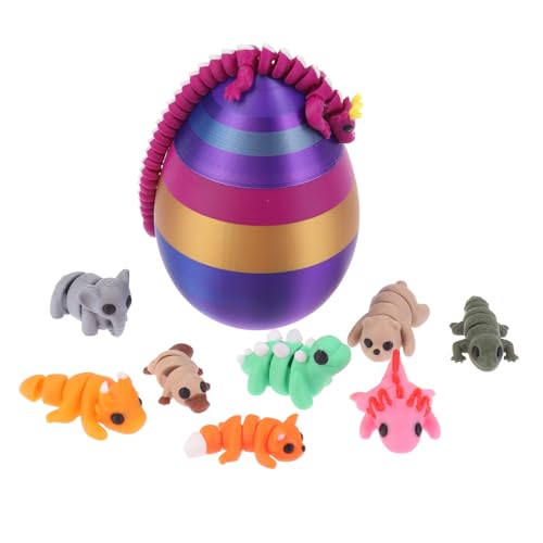Uclac Mini-Tier-Set, 3D-gedruckte Gelenkfiguren, Mini-Tier-Rätsel-Set mit Mystery-Ei zum Stressabbau, 10 Stück Uclac Mini-Tier-Set, 3D-gedruckte Gelenkfiguren, Mini-Tier-Rätsel-Set mit Mystery-Ei zum Stressabbau, 10 Stück von Uclac