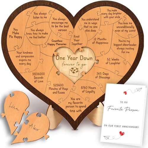 Why I Love You Wooden Love Puzzle, 1 Year/3 Year Anniversary Love Puzzle, Wooden Hearts Desktop Ornament for Couples Lovers Wife Husband Boyfriend Girlfriend Why I Love You Wooden Love Puzzle, 1 Year/3 Year Anniversary Love Puzzle, Wooden Hearts Desktop Ornament for Couples Lovers Wife Husband Boyfriend Girlfriend von Uclac