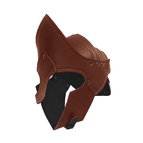Ucosbros Mittelalterhelme Römerhelm Wikingerhelme PU Lederhelm für LARP Party Braun Ucosbros Mittelalterhelme Römerhelm Wikingerhelme PU Lederhelm für LARP Party Braun von Ucosbros