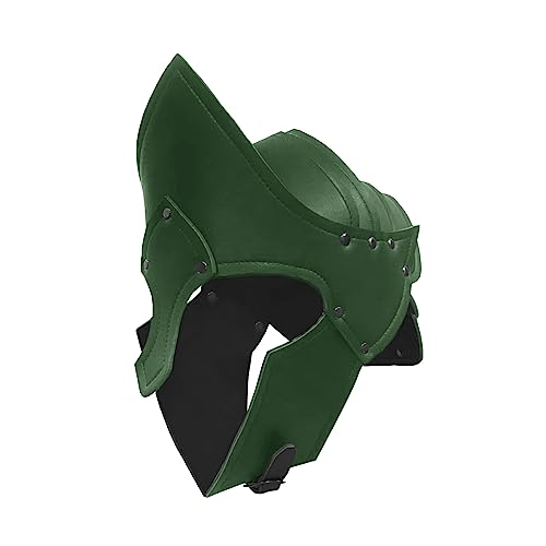 Ucosbros Mittelalterhelme Römerhelm Wikingerhelme PU Lederhelm für LARP Party Grün Ucosbros Mittelalterhelme Römerhelm Wikingerhelme PU Lederhelm für LARP Party Grün von Ucosbros