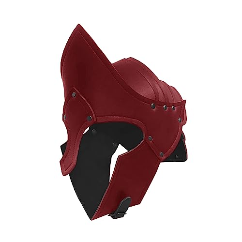 Ucosbros Mittelalterhelme Römerhelm Wikingerhelme PU Lederhelm für LARP Party Rot Ucosbros Mittelalterhelme Römerhelm Wikingerhelme PU Lederhelm für LARP Party Rot von Ucosbros