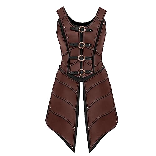 Ucosbros Mittelalterliche Rüstung Wikinger Ritter Kleid Rüstung PU Leder Kostüm für LARP Party Braun Ucosbros Mittelalterliche Rüstung Wikinger Ritter Kleid Rüstung PU Leder Kostüm für LARP Party Braun von Ucosbros