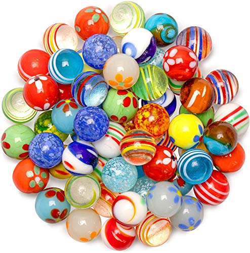Ucradle 30 Stück Glasmurmeln für Klassische Kinder-Murmeln, Spiel, Bunte Glasmurmeln für Aquarien, Murmeln, Arcade & Tischspiele, Sportspielzeug & Outdoor von Ucradle