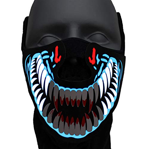 Ucult Horror Maske LED-Maske leuchtende Dämon Schlangen Maske LED Musik gesteuert Festivals Karneval Faschingsverkleidung Raves und Konzerte Ucult Horror Maske LED-Maske leuchtende Dämon Schlangen Maske LED Musik gesteuert Festivals Karneval Faschingsverkleidung Raves und Konzerte von Ucult