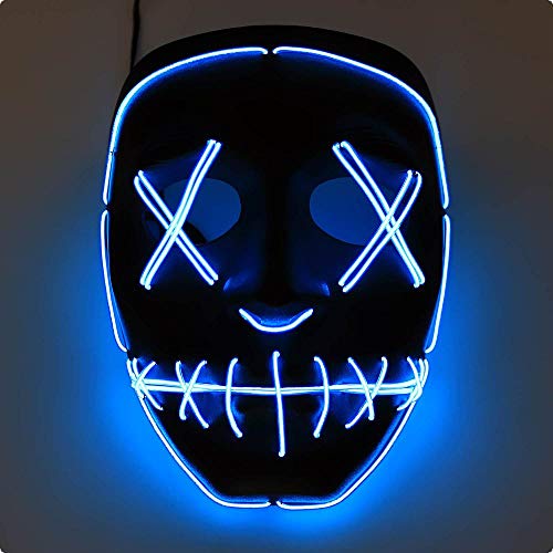 Ucult LED Kostüm Halloween-Partys Horror Film Neon Maske blau Verkleidung Fasching Karnval-Masken Ucult LED Kostüm Halloween-Partys Horror Film Neon Maske blau Verkleidung Fasching Karnval-Masken von Ucult