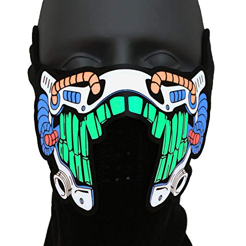 Ucult Leuchtende Fantasy Science Fiction LED-Maske für Gesicht & Nase Verkleidung Kostüm Mottoparty von Ucult