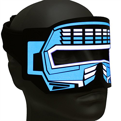 Ucult Soundaktivierte Roboter Sci-Fi Cyborg Augenmaske Masken (Blau) von Ucult