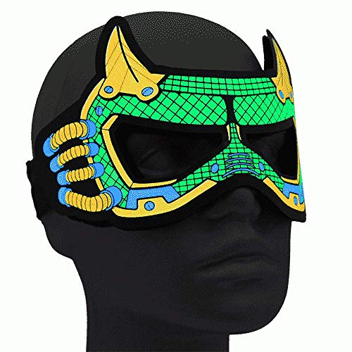 Ucult Superhelden Maske Augenmaske mit Leuchteffekt für Karenval Fasching Raves Festival Mottoparty von Ucult