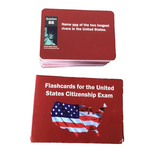 2025 Lernkarten für US-Staatsbürgerschaft Teststudie (evtl. nicht in deutscher Sprache), Einbürgerungstest, 100 Uscis-Fragen und Antworten, Lernkarten für amerikanische Bürger und englische von Ucuse