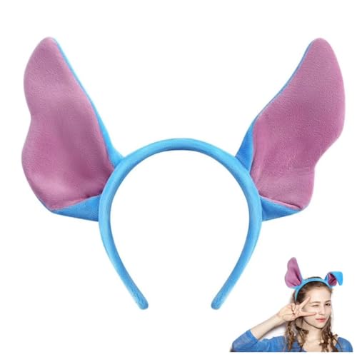 Haarreif mit blauen Ohren für Damen, niedlich, inspiriert, großes Ohr, weicher Plüsch, biegbare Ohren, Kostüm, Kopfbedeckung, Party, Cosplay, Verkleidungszubehör für Fans und Erwachsene, Halloween, 2 Haarreif mit blauen Ohren für Damen, niedlich, inspiriert, großes Ohr, weicher Plüsch, biegbare Ohren, Kostüm, Kopfbedeckung, Party, Cosplay, Verkleidungszubehör für Fans und Erwachsene, Halloween, 2 von Ucuse