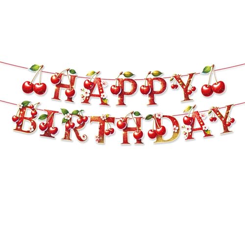 Kirsche Geburtstag Party Dekoration Banner Spirale Anhänger Geburtstag Party Dekoration Supplies für Geburtstag Baby Shower Valentinstag Hochzeit Brautdusche von Ucuse