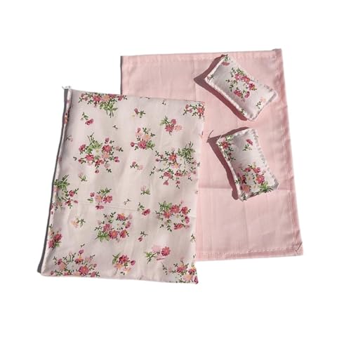 Puppenhausmöbel Mini-Bett-Set, realistisches Schlafzimmerzubehör mit Bett, Steppdecke, Kissen und Bezug Puppenhausmöbel Mini-Bett-Set, realistisches Schlafzimmerzubehör mit Bett, Steppdecke, Kissen und Bezug von Ucuse