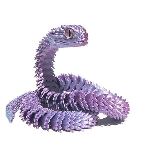 Ucuse 3D-gedrucktes Schlangenspielzeug, 3D-gedruckte Gelenkschlange, 3D-gedruckte Tiermodelle, Ornamente, exquisites niedliches Haustierspielzeug, Erwachsene, Spielzeug, Desktop-Haustier, von Ucuse