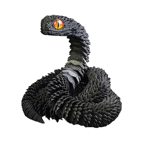 Ucuse 3D-gedrucktes Schlangenspielzeug, 3D-gedruckte Gelenkschlange, 3D-gedruckte Tiermodelle, Ornamente, exquisites niedliches Haustierspielzeug, Erwachsene, Spielzeug, Desktop-Haustier, von Ucuse