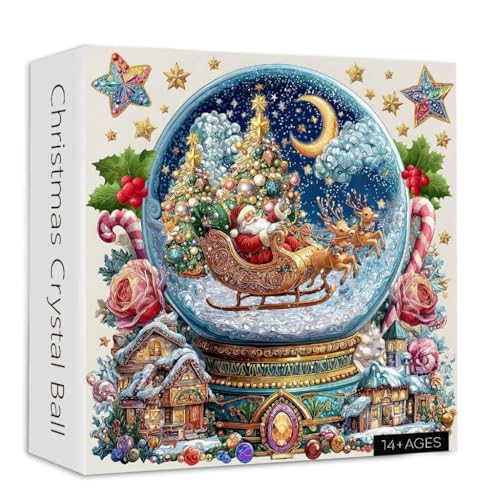 Weihnachts-Kristallkugel-Puzzles 1000 Teile, herausforderndes Weihnachtspuzzle für Erwachsene und Anfänger, Weihnachtsmann-Schneedorf-Puzzle, herausfordernde Familienaktivitätsspiele für Weihnachts-Kristallkugel-Puzzles 1000 Teile, herausforderndes Weihnachtspuzzle für Erwachsene und Anfänger, Weihnachtsmann-Schneedorf-Puzzle, herausfordernde Familienaktivitätsspiele für von Ucuse