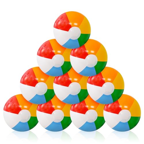 Udbrud 10 Stück Wasserball Aufblasbar, 30cm Wasserball Aufblasbar Bunt Inflatable Beach Ball für Kinder Wasserspiele Beachball in Regenbogenfarben Strandball für Sommeraktivitäten im Freien Schwimmbad Udbrud 10 Stück Wasserball Aufblasbar, 30cm Wasserball Aufblasbar Bunt Inflatable Beach Ball für Kinder Wasserspiele Beachball in Regenbogenfarben Strandball für Sommeraktivitäten im Freien Schwimmbad von Udbrud