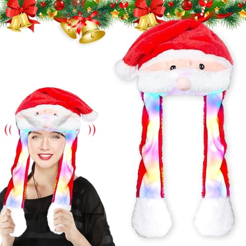 Udbrud Weihnachtsmütze Plüsch, Lustige Wackelohr Mütze mit LED Weihnachtsmann Plüsch Hut Beweglichen Ohren aus Plüsch Kostüm für Cosplay Urlaub Weihnachten Karneval Party Geschenk Udbrud Weihnachtsmütze Plüsch, Lustige Wackelohr Mütze mit LED Weihnachtsmann Plüsch Hut Beweglichen Ohren aus Plüsch Kostüm für Cosplay Urlaub Weihnachten Karneval Party Geschenk von Udbrud