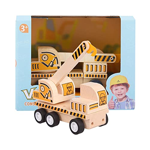 Udeas Kranwagen Holzspielzeug - Baustellenfahrzeug für Kinder ab 3 Jahre mit beweglichen Teilen und leuchtenden Farben Udeas Kranwagen Holzspielzeug - Baustellenfahrzeug für Kinder ab 3 Jahre mit beweglichen Teilen und leuchtenden Farben von Udeas