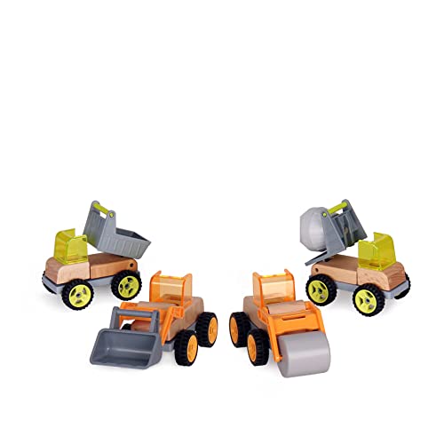 Udeas Mini Verwandelbar Sandspielzeug Set, Holzspielzeug ab 3 Jahre, Holz-LKW Spielzeug, bewegliches mechanisches Holzspielzeug, Schwarze Räder leuchtende Farben Udeas Mini Verwandelbar Sandspielzeug Set, Holzspielzeug ab 3 Jahre, Holz-LKW Spielzeug, bewegliches mechanisches Holzspielzeug, Schwarze Räder leuchtende Farben von Udeas