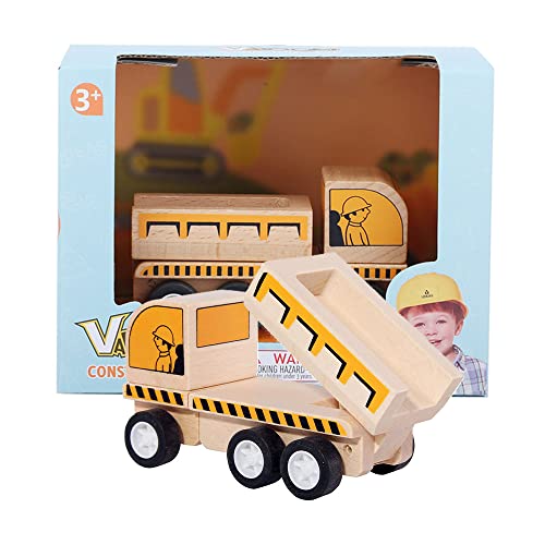 Udeas Kipplaster Holzspielzeug, Dumper Spielzeug, Spielzeug für Draußen, Baustellen Fahrzeuge für Kinder ab 3 Jahre von Udeas