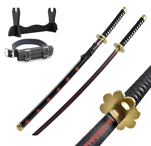 Udekit Anime Ninja Bambus Schwert Katana Krieger Waffen–40Zoll(104cm),mit Gürtel und Halter,für Halloween Motto Party Karneval Dress Up Party Cosplay von Udekit