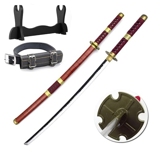 Udekit Anime Ninja Bambus Schwert Katana Krieger Waffen–40Zoll(104cm),mit Gürtel und Halter,für Halloween Motto Party Karneval Dress Up Party Cosplay von Udekit