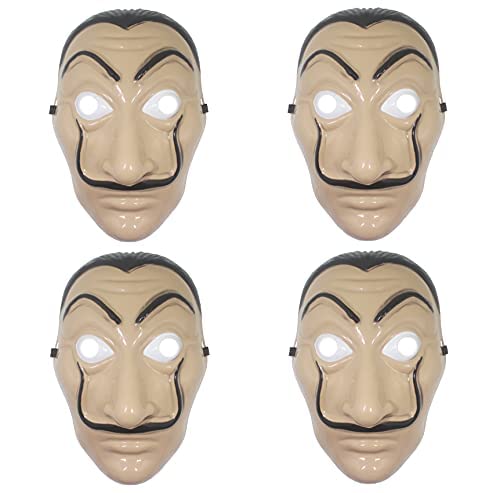 Udekit Salvador Dali Maske Für Männer Frauen Halloween Kostüm Cosplay Kostüm Maskerade Party Dekoration(4Stücke/Set) von Udekit