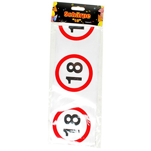 1 SCHÄRPE 10 x 82 cm Zahl 18 Geburtstag 18. Party DEKO Geschenk 1 SCHÄRPE 10 x 82 cm Zahl 18 Geburtstag 18. Party DEKO Geschenk von Udo Schmidt GmbH & Co
