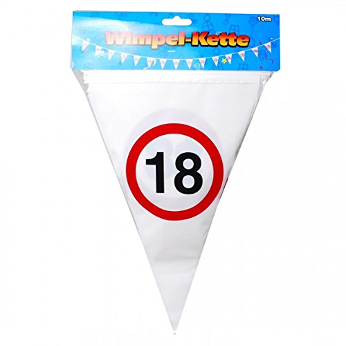 Geburtstag Wimpel Girlande 18 Jahre Verkehrsschild Party Deko Happy Birthday Geburtstag Wimpel Girlande 18 Jahre Verkehrsschild Party Deko Happy Birthday von Udo Schmidt