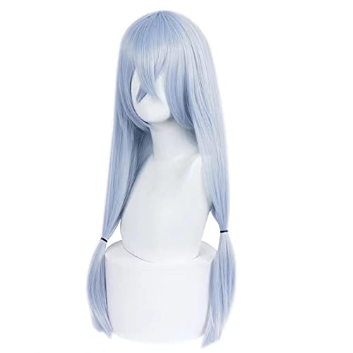 Uearlid Wig Anime Cosplay Jujutsu Kaisen Mahito Cosplay 70 cm Lange Weihnachten Silber blau graue Perücke Cosplay Anime Perücken Hitzebeständige synthetische Perücke Halloween von Uearlid