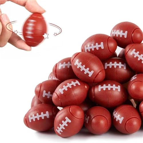 10 Stück Rugby Fidget Spinners, Facts Fidget-Spinner Sensorisches Spielzeug, Stress-Zappel-Lernspiel-Spielzeug, Sensorisches Spinnendes Spielzeug für Kinder und Erwachsene (Monochrom) von Ueiwffzo