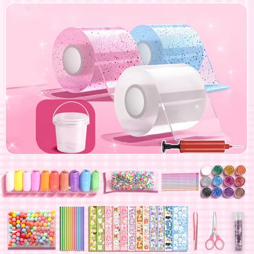Nano Tape,Nano Tape Bubbles Set, Nanoband Multipurpose,Nano Tape Set geeignet für Junge, mädchen,Mit Pailletten Aufkleber DIY Craft kit,Party Favors Geschenke Nano Tape,Nano Tape Bubbles Set, Nanoband Multipurpose,Nano Tape Set geeignet für Junge, mädchen,Mit Pailletten Aufkleber DIY Craft kit,Party Favors Geschenke von Ueiwffzo
