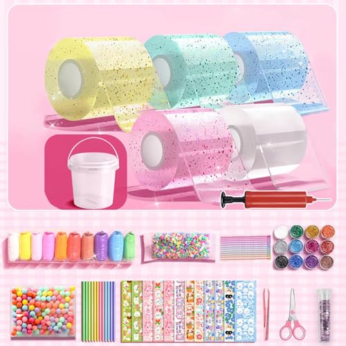Nano Tape Bubble Kit für Kinder - 67Pcs DIY Nano Tape Bubble Set, Super elastische Nano Klebebänder für Stressabbau und Spaß, Fidget Toys and Party Favors Geschenke Nano Tape Bubble Kit für Kinder - 67Pcs DIY Nano Tape Bubble Set, Super elastische Nano Klebebänder für Stressabbau und Spaß, Fidget Toys and Party Favors Geschenke von Ueiwffzo