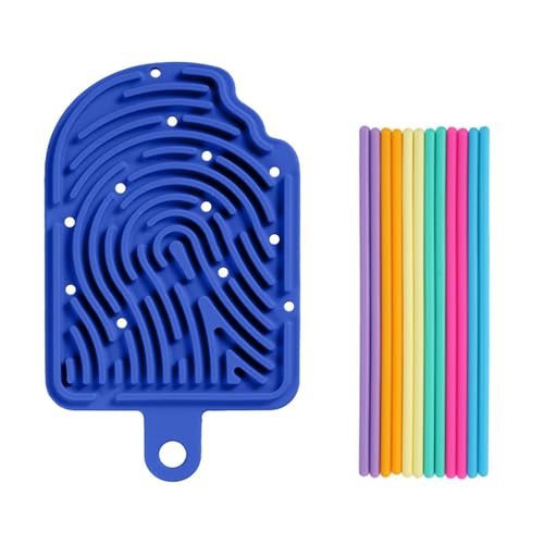 Sensorik Activity Board Doppelseitiges Aktivitätsbrett Sensorisches Aktivitätstafel für Kinder 3+ & Erwachsene zur Beruhigung, Angstzuständen, Autismus, zum Reisetasche & 12 Schnüren (Dunkelblau) von Ueiwffzo