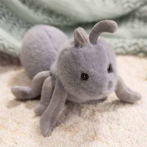 Ueiwffzo 23cm Ameise Plüschtiere, Süße Ameisen Stofftier Plüschpuppe Kuscheltier für Baby Mädchen und Jungen (Grau) von Ueiwffzo