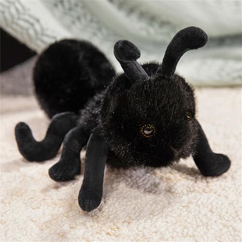 Ueiwffzo 23cm Ameise Plüschtiere, Süße Ameisen Stofftier Plüschpuppe Kuscheltier für Baby Mädchen und Jungen (Schwarz) von Ueiwffzo