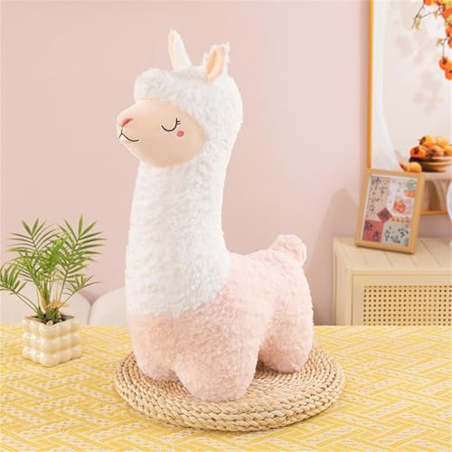 Ueiwffzo Alpaka Kuscheltier, Alpaka Plüschtier Alpaka Seitenschläferkissen Alpaka Kissen Alpaka Stofftier Plüschtier Alpaka Geschenk (25cm,Rosa) von Ueiwffzo