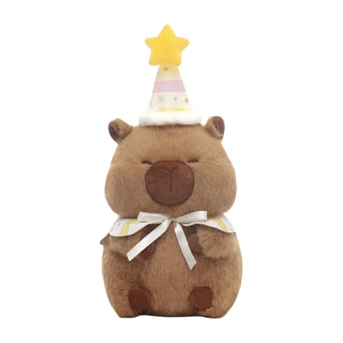 Ueiwffzo Capybara Kuscheltier, Kuscheltier Plüsch Spielzeug Puppe, Kreativ Capybara Plüschtier mit Geburtstagshut Capybara Plüschtier Plüsch Stofftier für Kinder Geburtstaggeschenk Ueiwffzo Capybara Kuscheltier, Kuscheltier Plüsch Spielzeug Puppe, Kreativ Capybara Plüschtier mit Geburtstagshut Capybara Plüschtier Plüsch Stofftier für Kinder Geburtstaggeschenk von Ueiwffzo