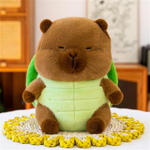Ueiwffzo Capybara Kuscheltier, Transformation Bienen/Schildkröte Capybara Plüschtier zum Kuscheln & Spielen Plüsch Spielzeug Stofftier für Kinder Geburtstaggeschenk (23cm,Schildkröte) von Ueiwffzo