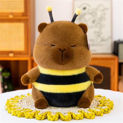 Ueiwffzo Capybara Kuscheltier, Transformation Bienen/Schildkröte Capybara Plüschtier zum Kuscheln & Spielen Plüsch Spielzeug Stofftier für Kinder Geburtstaggeschenk (33cm,Bienen) von Ueiwffzo