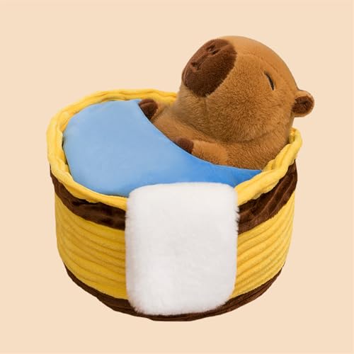 Ueiwffzo Capybara Plüschtier, 30cm Capybara Baden Kuscheltier Niedlichen Capybara Plushie, Simulation Tier Capybara Puppen, Plüschtier Spielzeug Geschenk for Kinder von Ueiwffzo