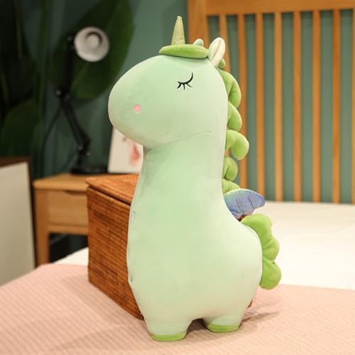 Ueiwffzo Einhorn Kuscheltier, Niedliche Einhorn Plüschtier Stofftier Plüsch Baby Spielzeug, Einhorn Plüschkissen Plüschpuppe Spielzeug Geschenk Für Kinder Mädchen (30cm,Grün) von Ueiwffzo