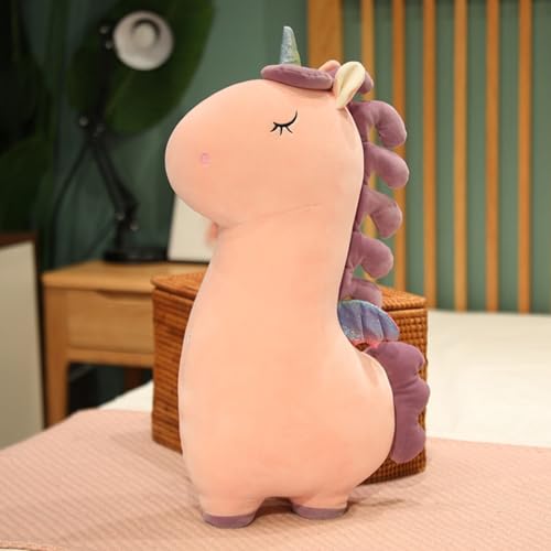 Ueiwffzo Einhorn Kuscheltier, Niedliche Einhorn Plüschtier Stofftier Plüsch Baby Spielzeug, Einhorn Plüschkissen Plüschpuppe Spielzeug Geschenk Für Kinder Mädchen (30cm,Rosa) von Ueiwffzo