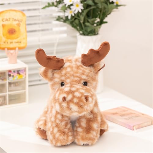 Ueiwffzo Elch Kuscheltier, Kawaii Hirsch Plüschtier Stofftier Niedliche Elch Plüschpuppe Kinder Spielzeug, Kuscheltier Plüsch Baby Kinder (40cm,Braun) von Ueiwffzo