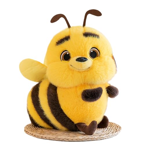 Ueiwffzo Honigbiene Kuscheltier, Niedliche Weiche Honigbiene Plüschtier Kinder, Plüsch Spielzeug Stofftier, Geschenk Zum Kindergeburtstag (25cm) von Ueiwffzo