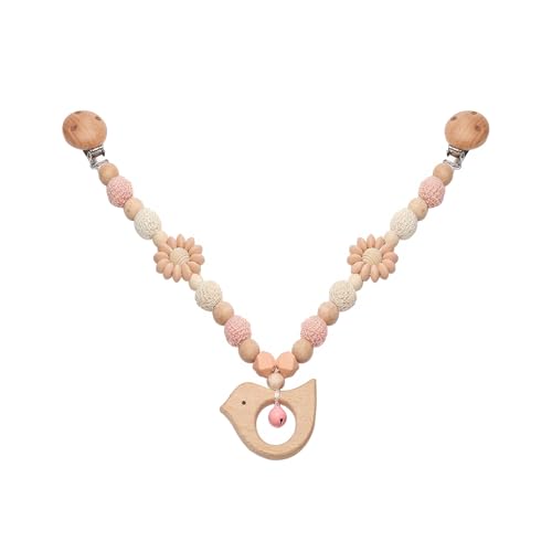 Ueiwffzo Kinderwagen Anhänger Baby Mobiles Kinderwagen Kette Für Babys, Kinderwagen Kinderwagenkette Aus Holz, Babymobile Kette Kinderwagen Zubehör Spielzeug Für Babys Junge Mädchen (Vögelchen) von Ueiwffzo