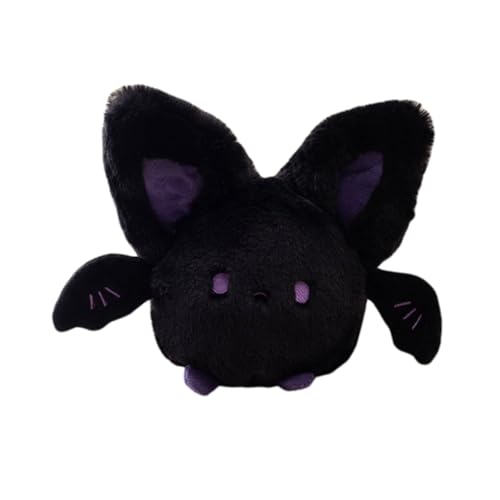 Ueiwffzo Kuscheltier Fledermaus 20cm Halloween Stofftier Plüschtier, Realistisches Plüschtier Weiche Plüsch Puppe, Geschenk für Kinder und Erwachsene (Schwarz violett) von Ueiwffzo